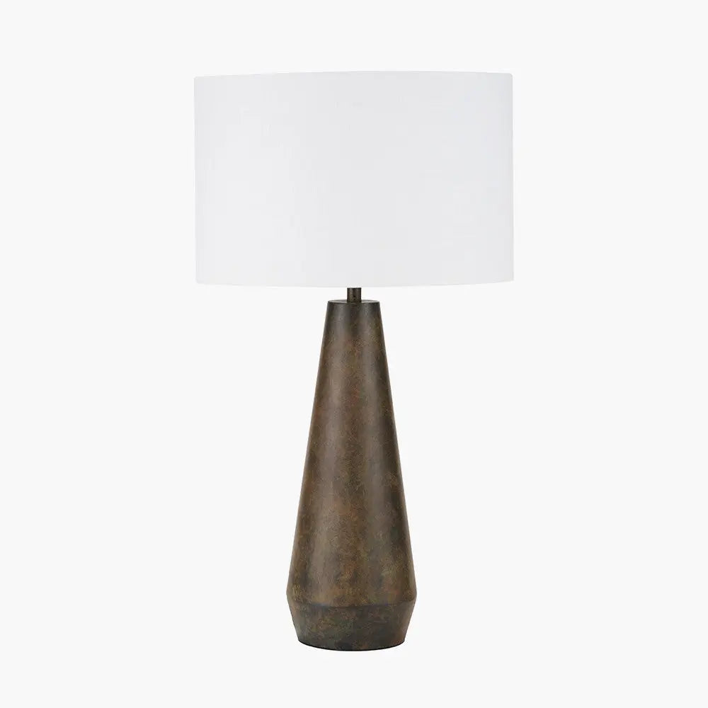 Arbor Verdi Gris Metal Conical Table Lamp Base  Nicholas John Interiors