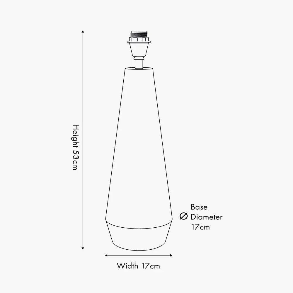 Arbor Verdi Gris Metal Conical Table Lamp Base  Nicholas John Interiors