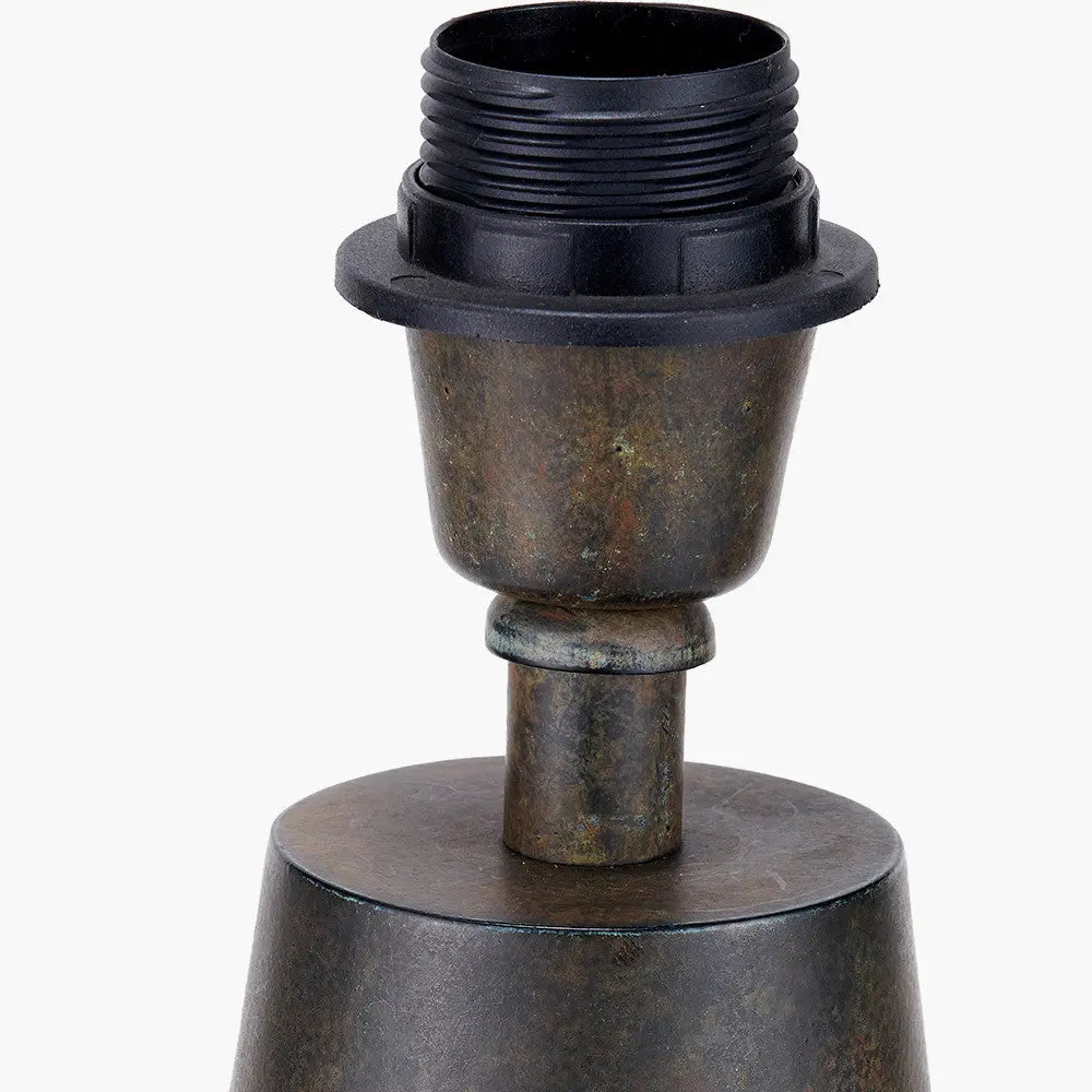 Arbor Verdi Gris Metal Conical Table Lamp Base  Nicholas John Interiors