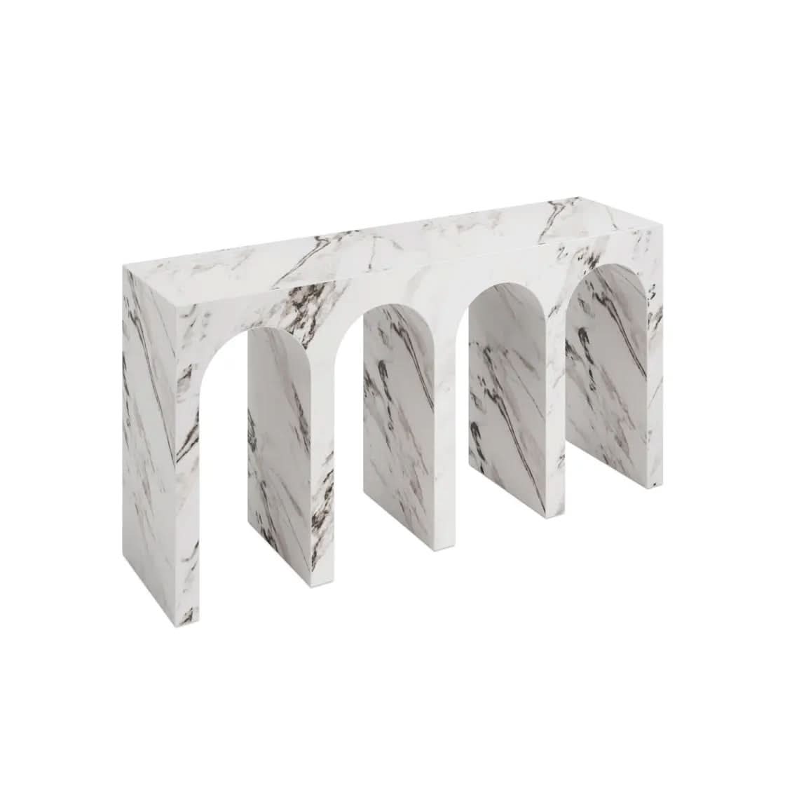 Ashford & Grey Archie Calacatta Console Table  Nicholas John Interiors