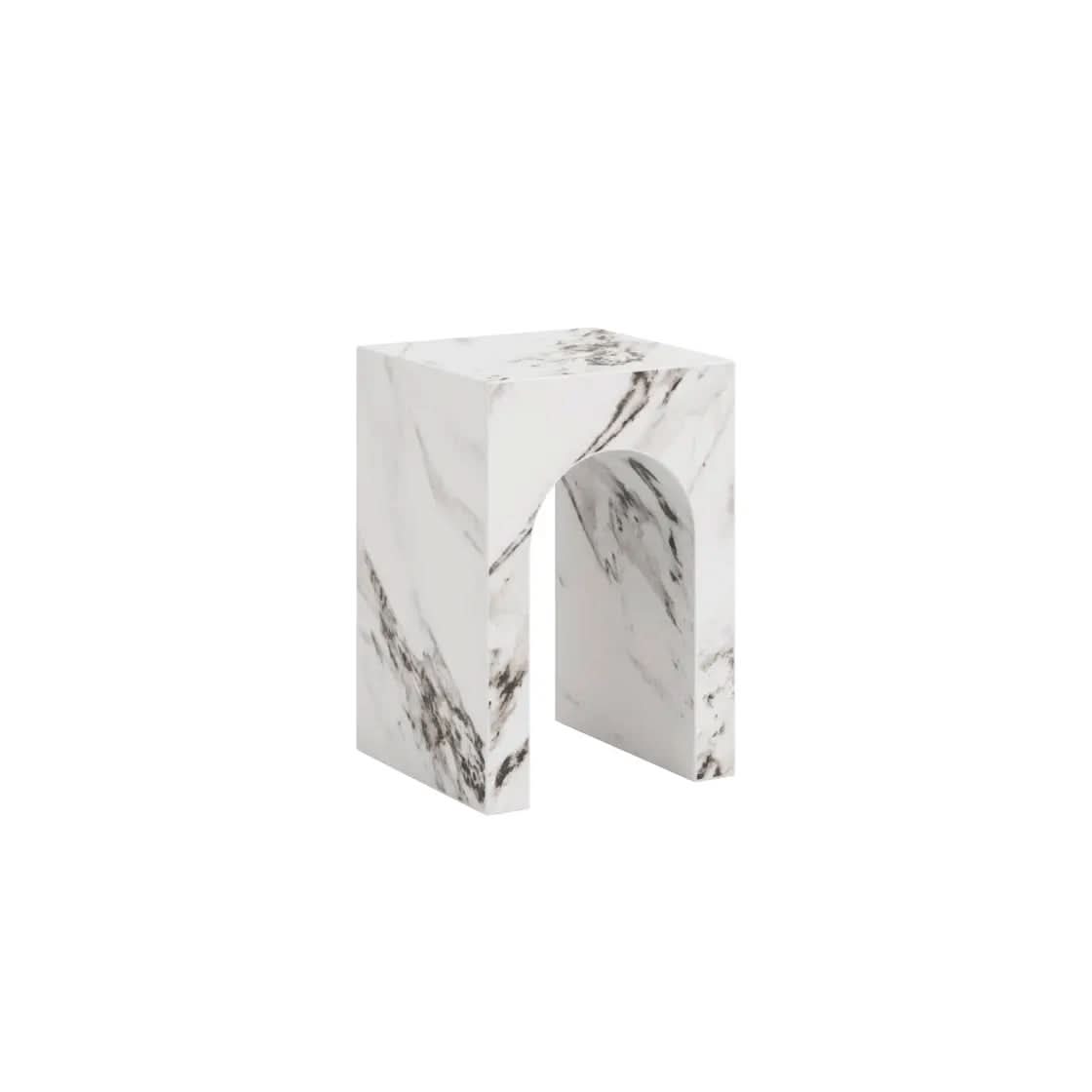 Ashford & Grey Archie Calacatta Side Table  Nicholas John Interiors