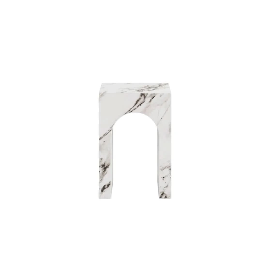 Ashford & Grey Archie Calacatta Side Table  Nicholas John Interiors
