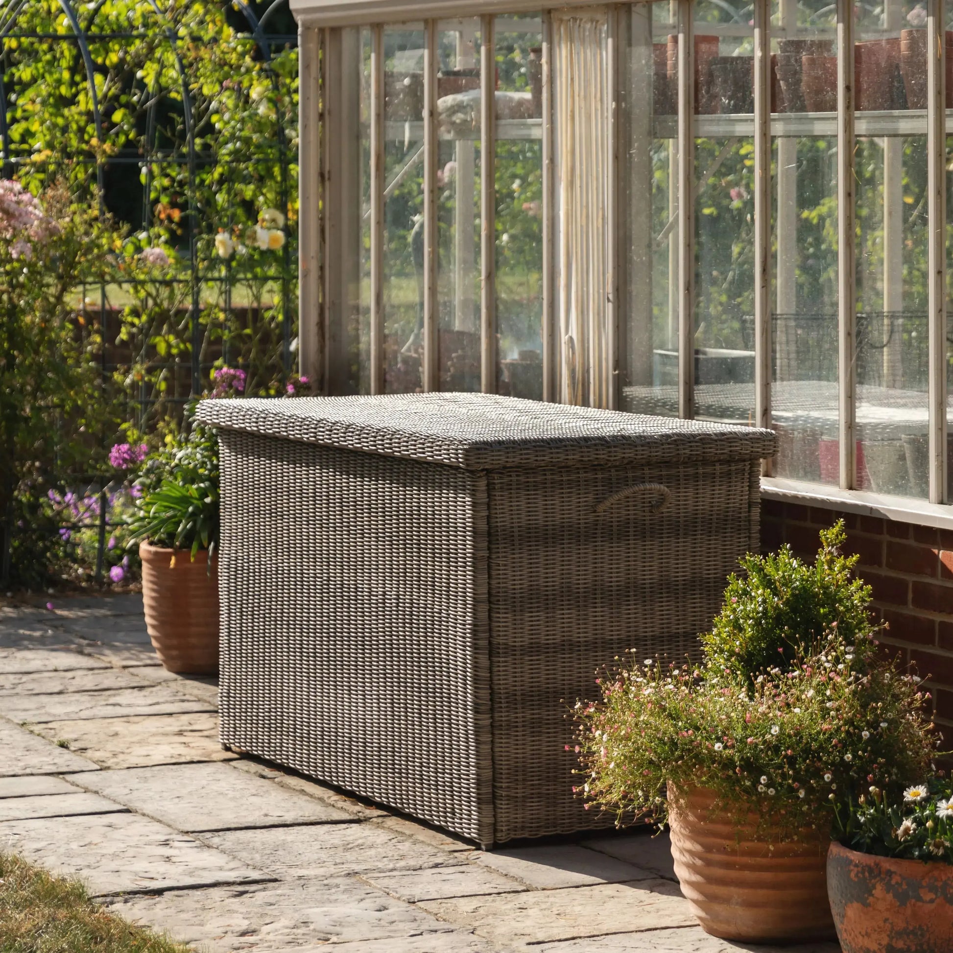 Arden Outdoor Storage Box Salt Spray   Nicholas John Interiors