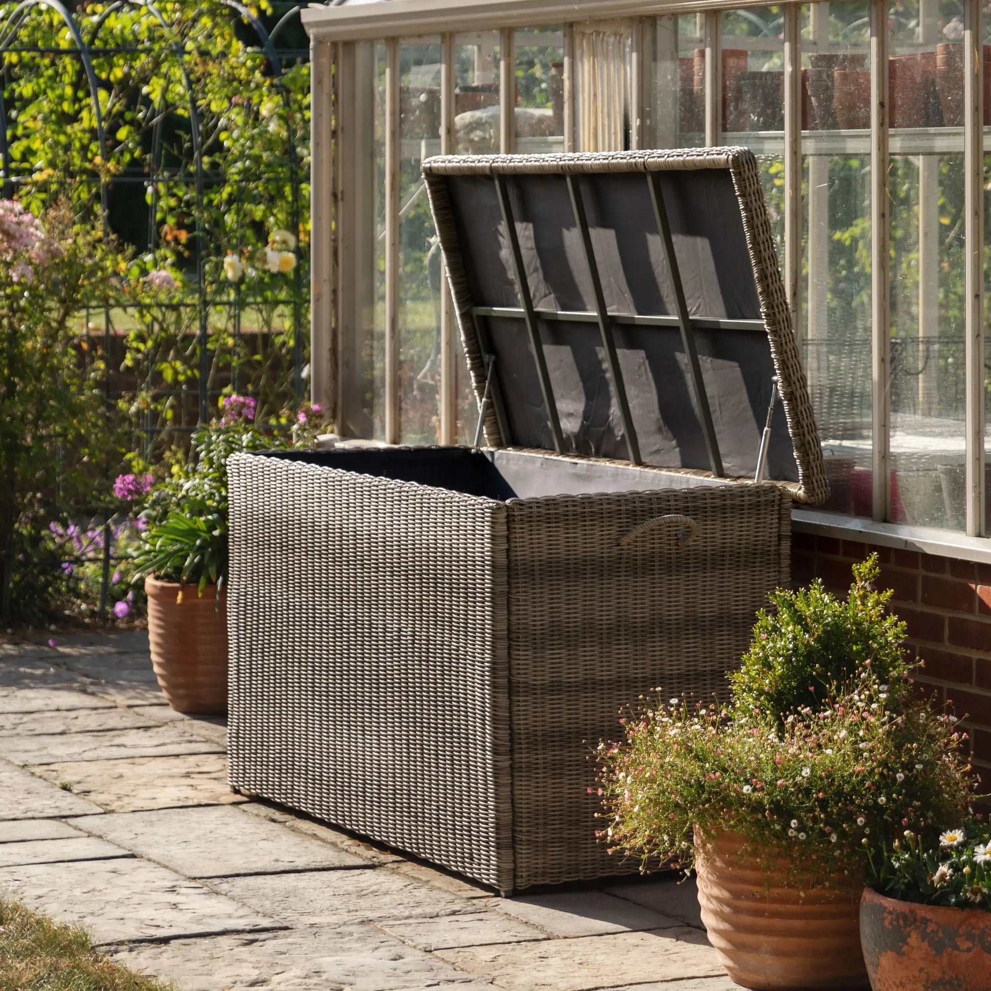 Arden Outdoor Storage Box Salt Spray   Nicholas John Interiors