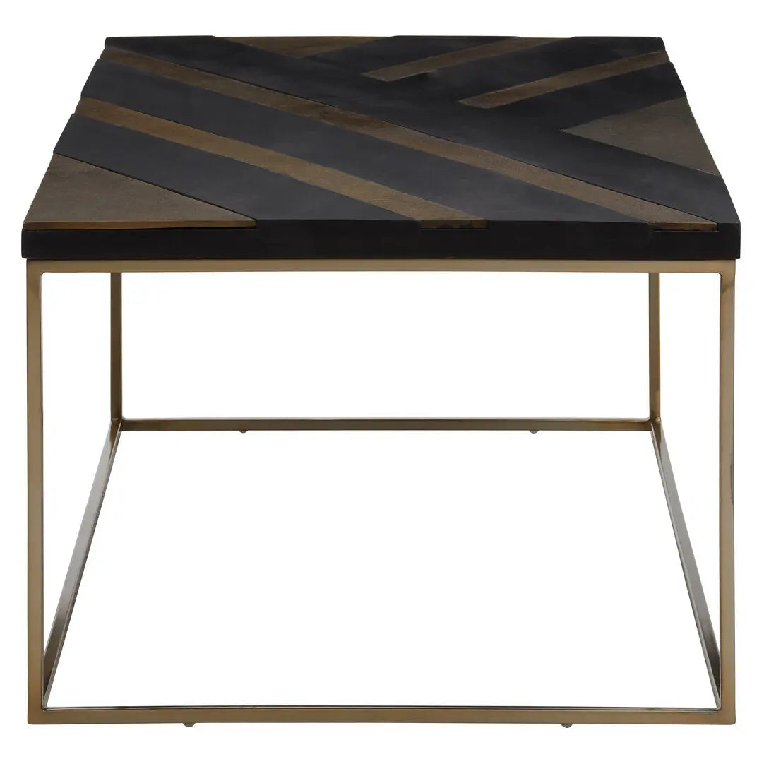 Arissa Black and Gold Coffee Table   Nicholas John Interiors