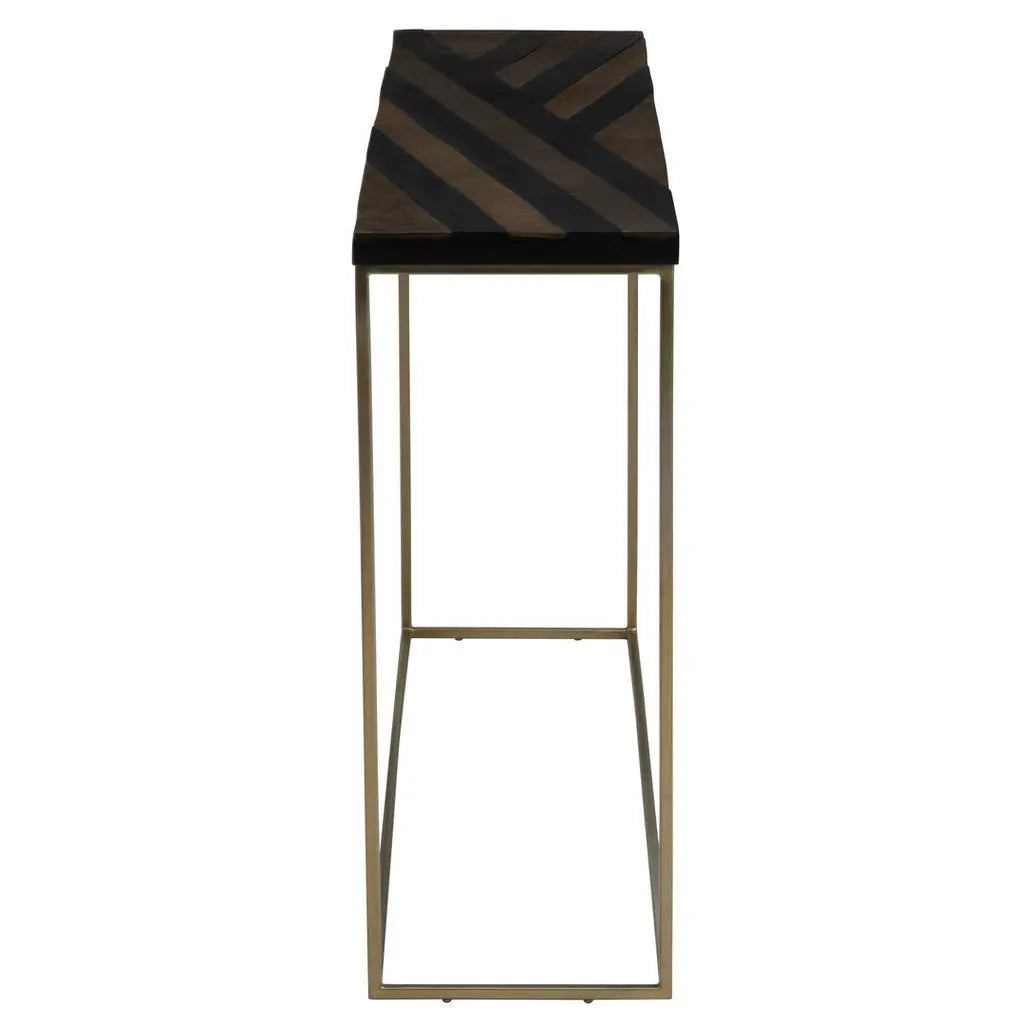 Arissa Black and Gold Console Table   Nicholas John Interiors