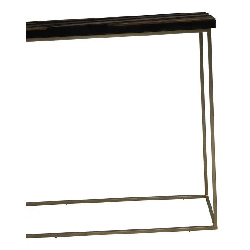 Arissa Black and Gold Console Table   Nicholas John Interiors