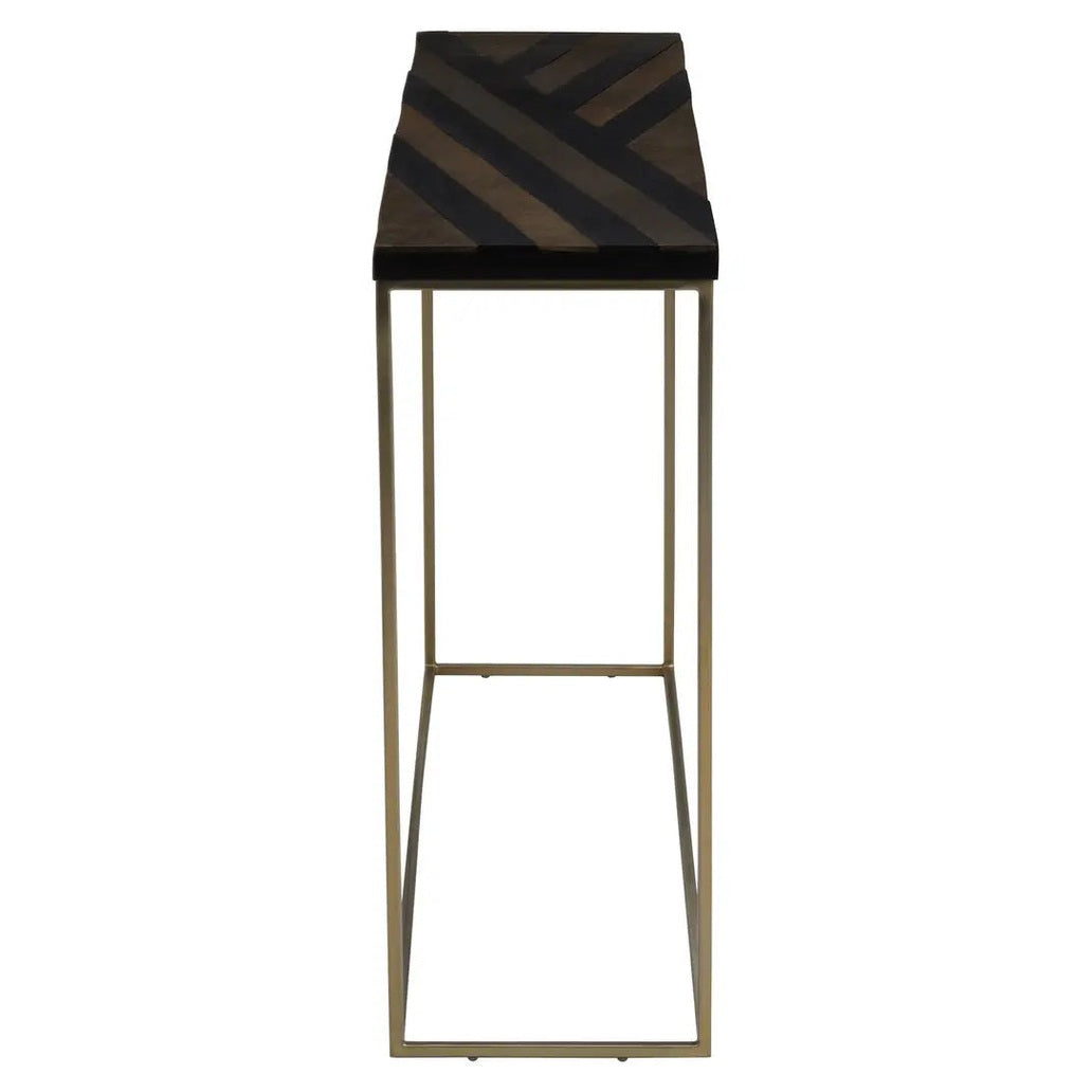 Arissa Black and Gold Console Table   Nicholas John Interiors
