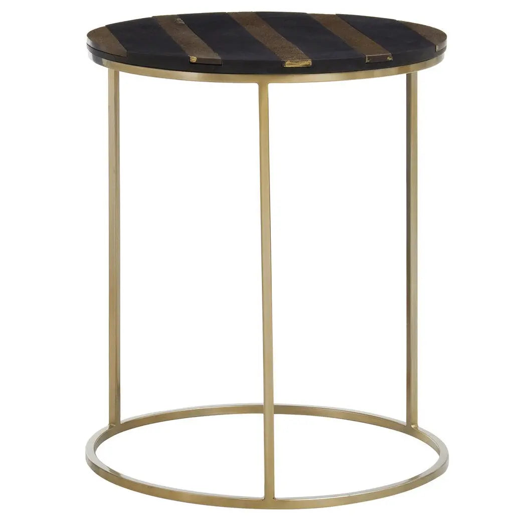 Arissa Black and Gold Side Table   Nicholas John Interiors