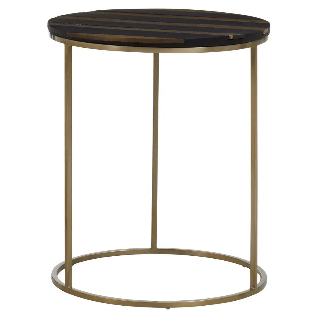 Arissa Black and Gold Side Table   Nicholas John Interiors