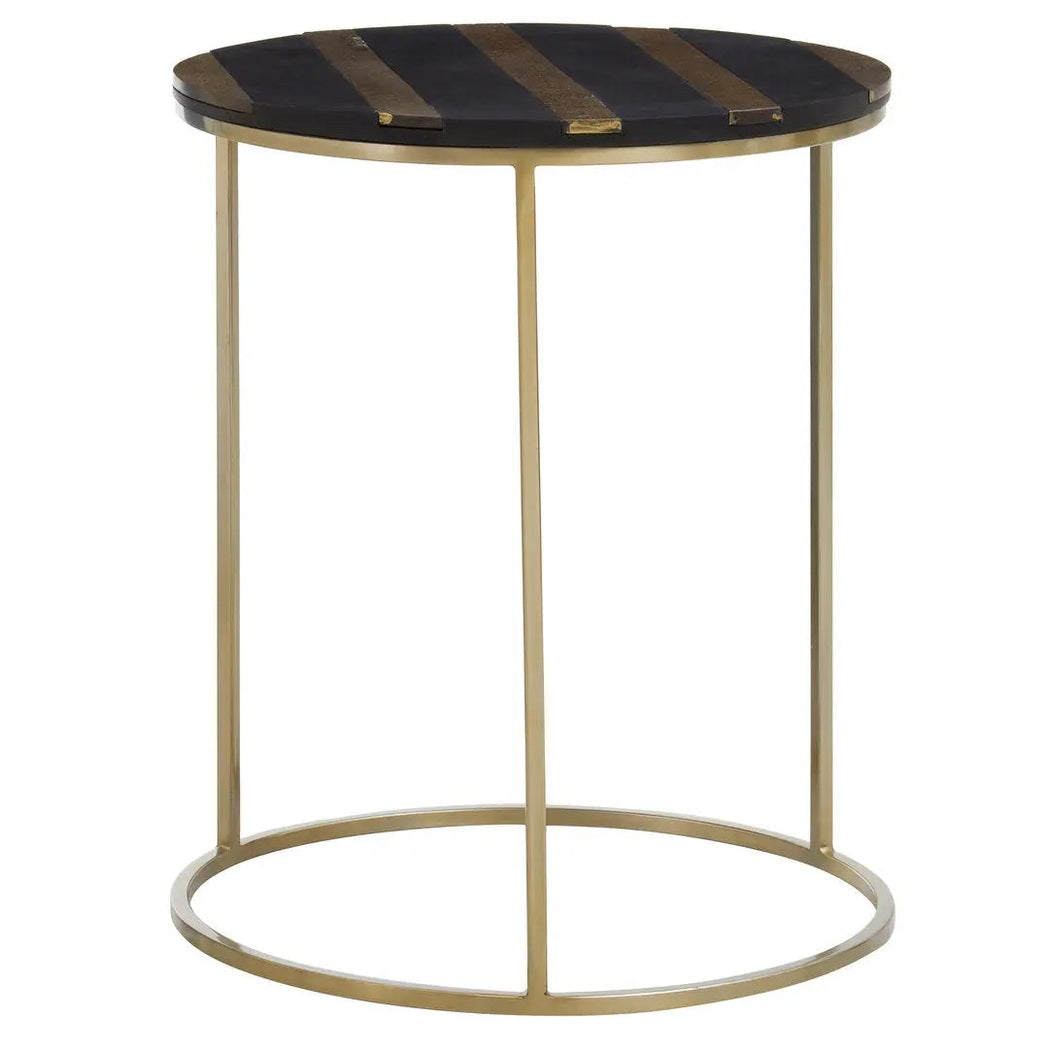 Arissa Black and Gold Side Table   Nicholas John Interiors