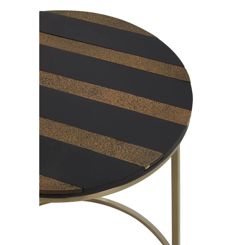 Arissa Black and Gold Side Table   Nicholas John Interiors