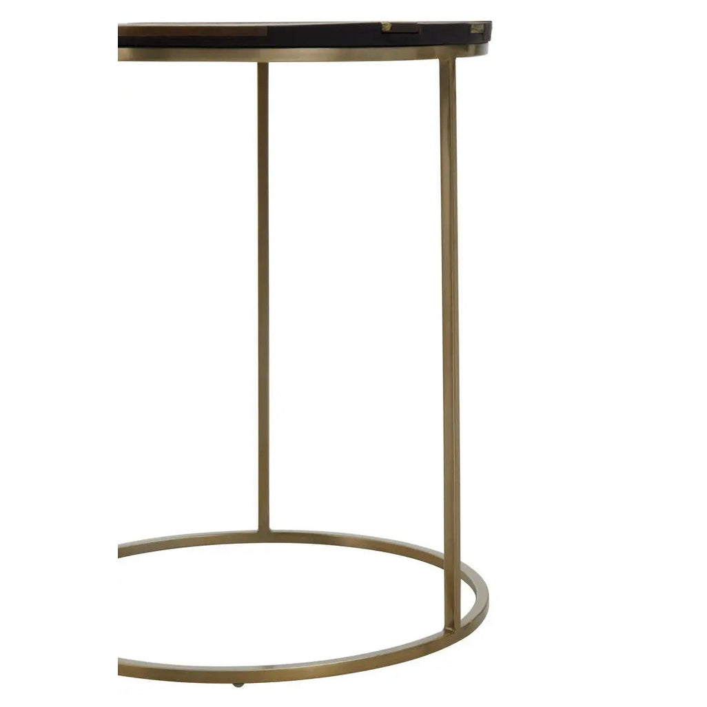 Arissa Black and Gold Side Table   Nicholas John Interiors