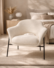 Tommy Franks Arteta Accent Chair in Polar Boucle   Nicholas John Interiors
