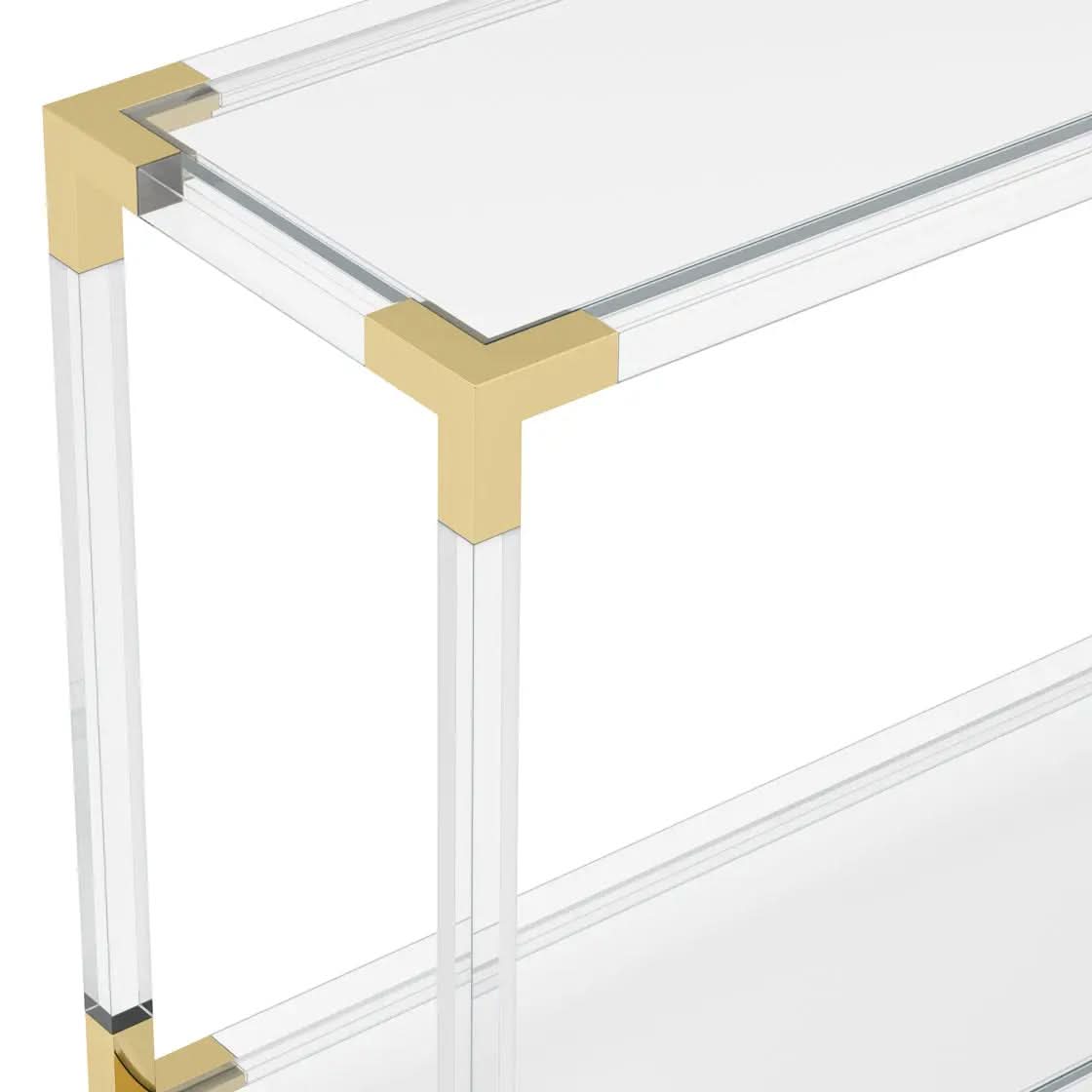 Ashford & Grey Amangiri Clear Console Table   Nicholas John Interiors