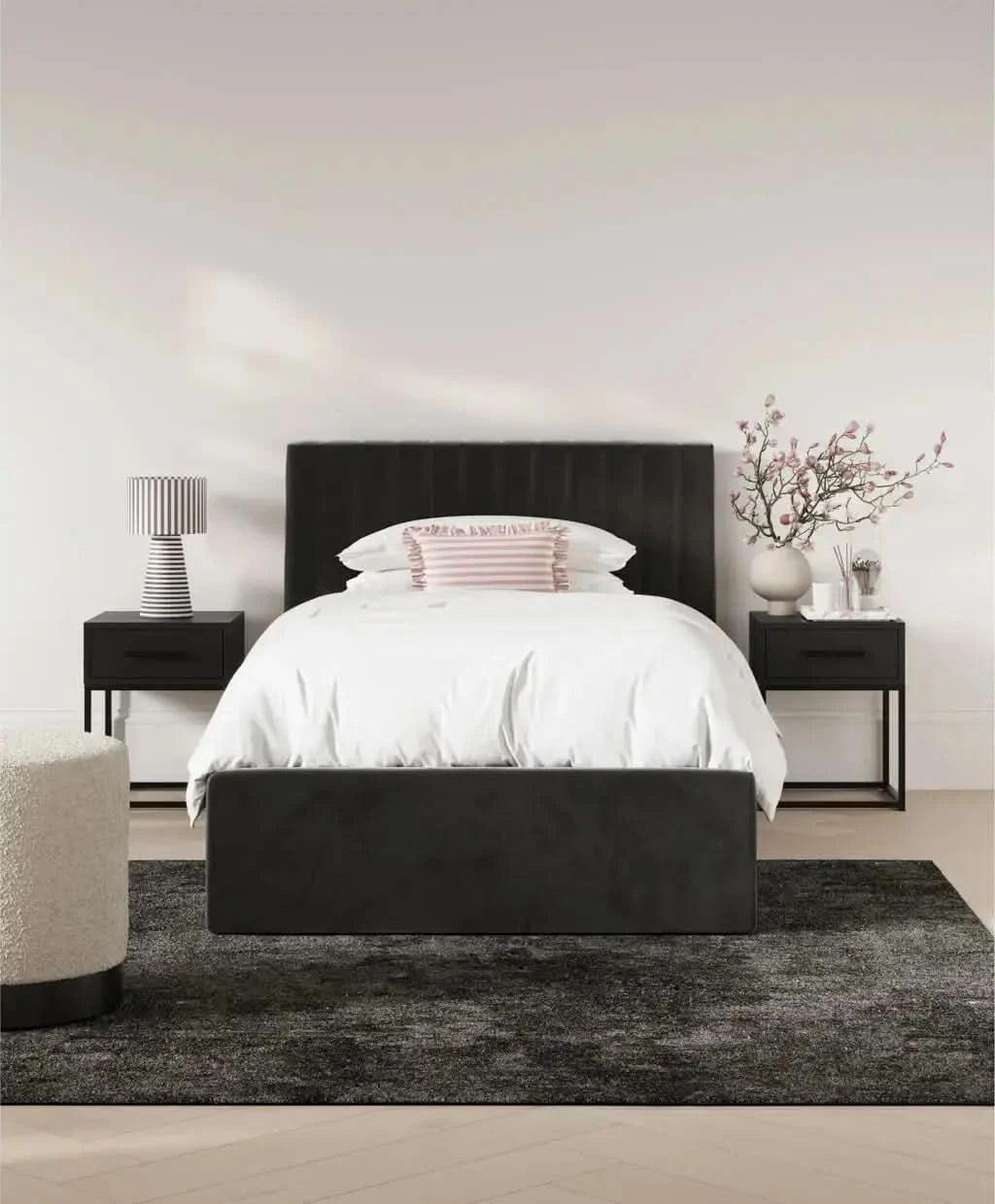 Ashford & Grey Berlin Black Bed   Nicholas John Interiors