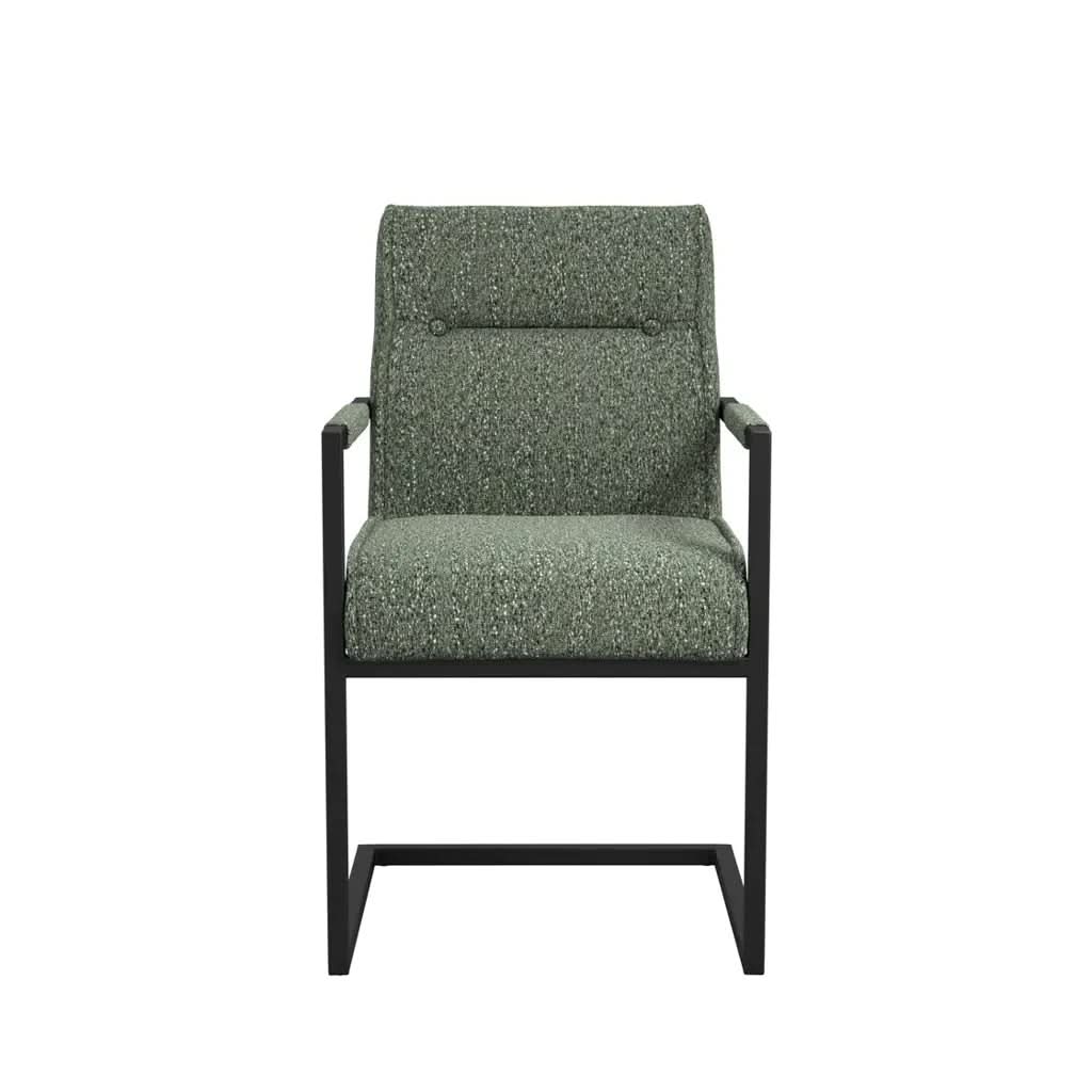 Ashford & Grey Cleaver Desert Sage and Black Set of 2 Dining Chairs with Arms   Nicholas John Interiors