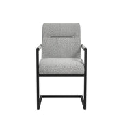Ashford & Grey Cleaver Smoked Pearl and Black Set of 2 Dining Chairs with Arms   Nicholas John Interiors