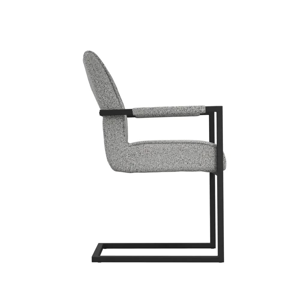 Ashford & Grey Cleaver Smoked Pearl and Black Set of 2 Dining Chairs with Arms   Nicholas John Interiors