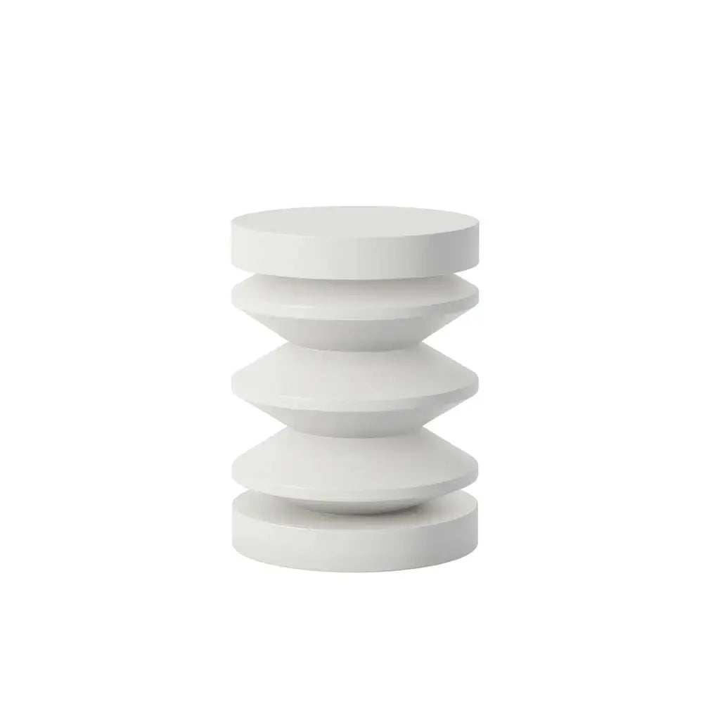 Ashford & Grey Iris White Side Table   Nicholas John Interiors
