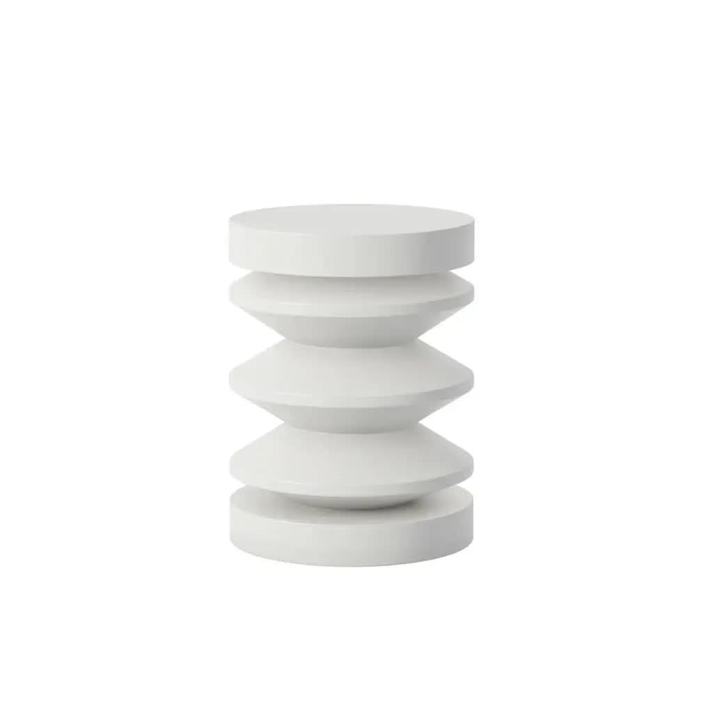 Ashford & Grey Iris White Side Table   Nicholas John Interiors