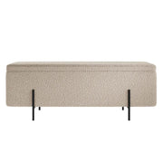 Ashford & Grey Lola Buff Storage Ottoman Buff   Nicholas John Interiors