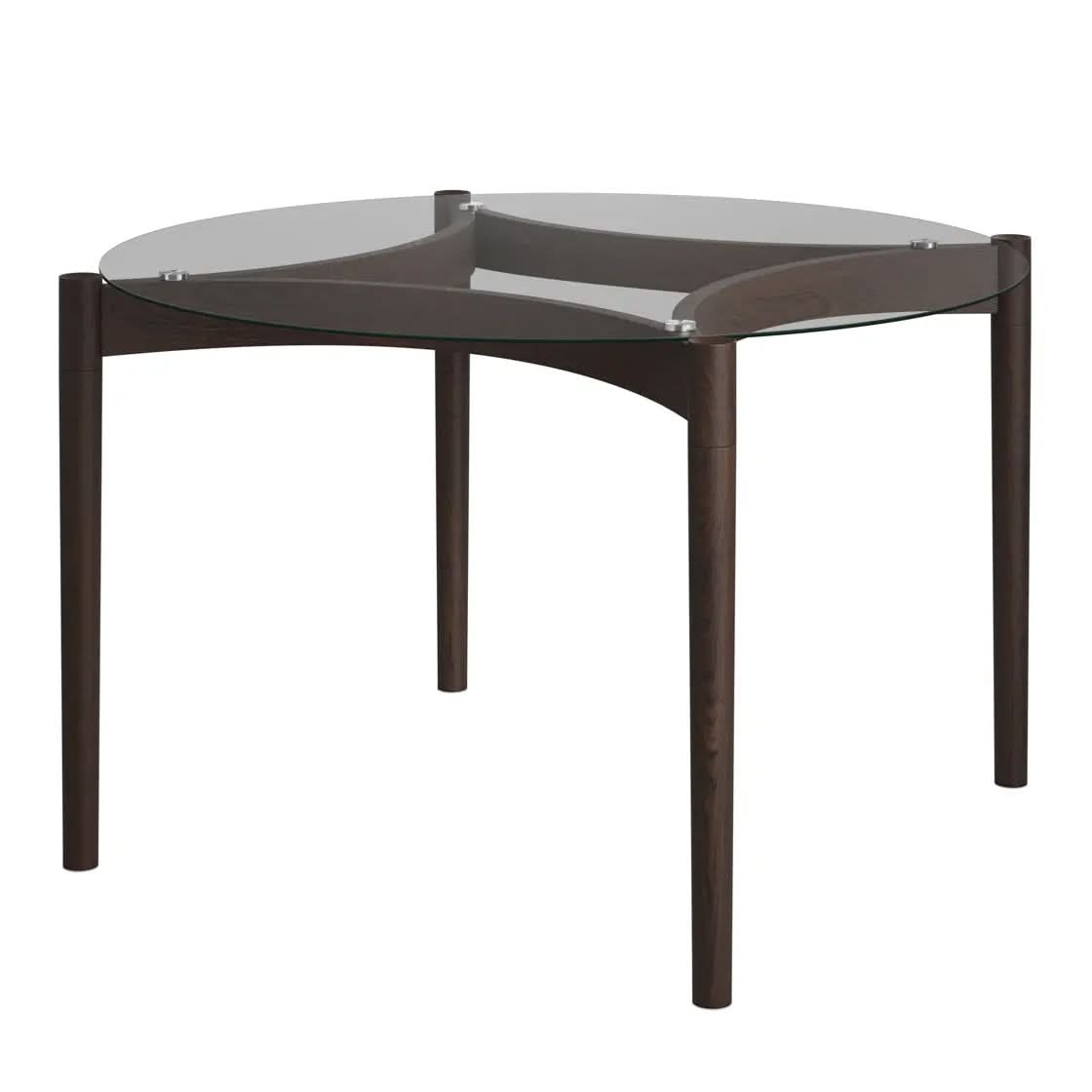 Ashford & Grey Ned Clear and Chocolate Dining Table   Nicholas John Interiors