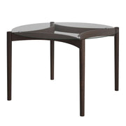 Ashford & Grey Ned Clear and Chocolate Dining Table   Nicholas John Interiors