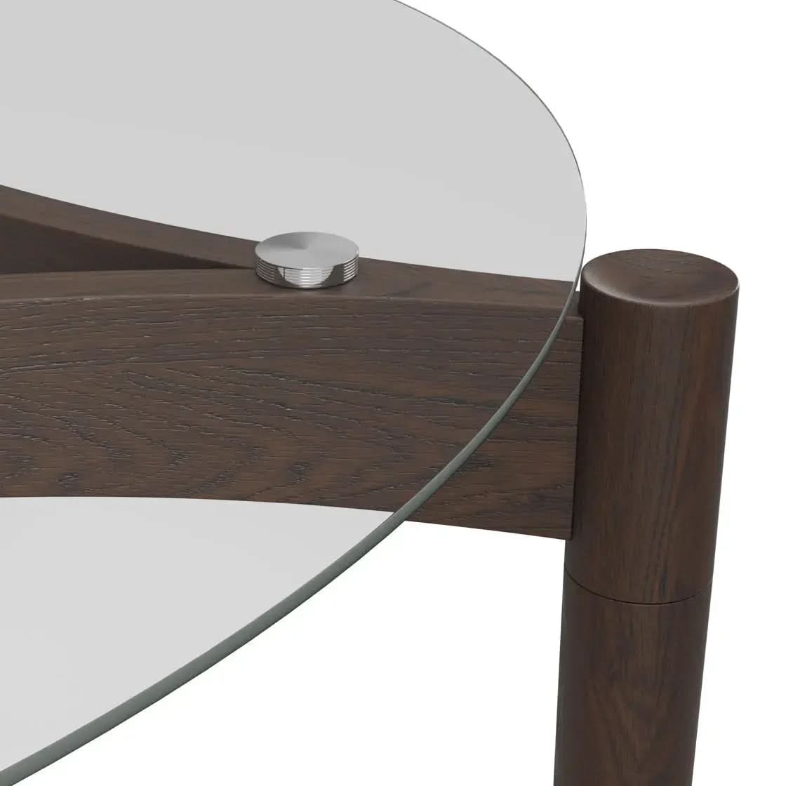 Ashford & Grey Ned Clear and Chocolate Dining Table   Nicholas John Interiors