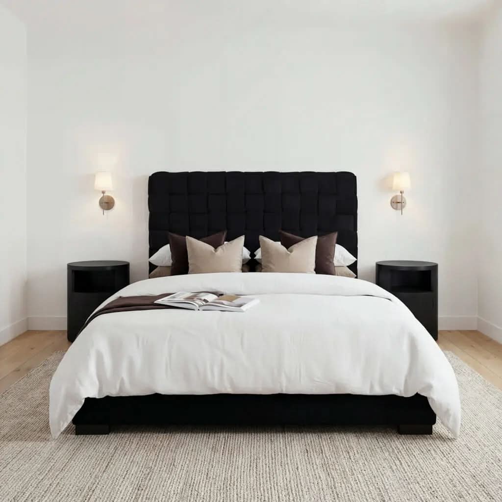 Ashford & Grey Pasadena Black Bed   Nicholas John Interiors
