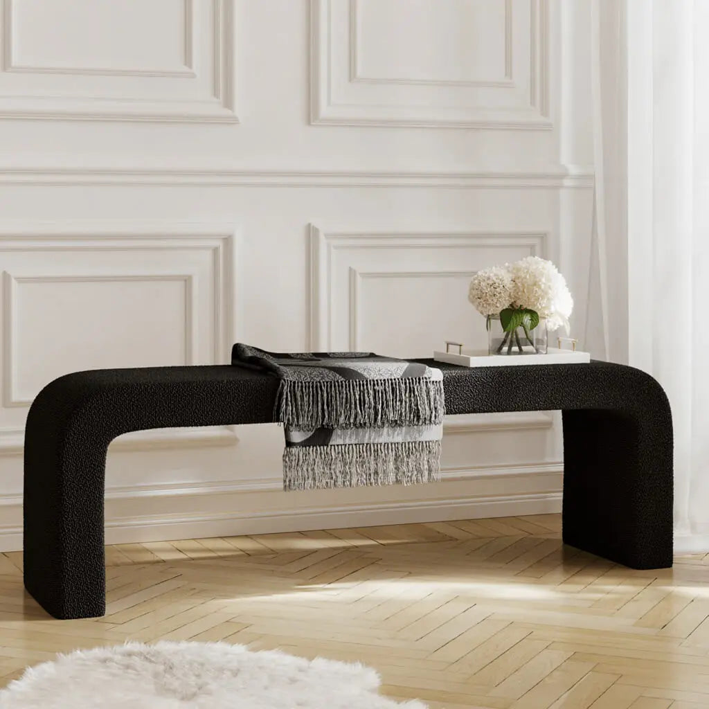 Ashford & Grey Ren Black Bench   Nicholas John Interiors