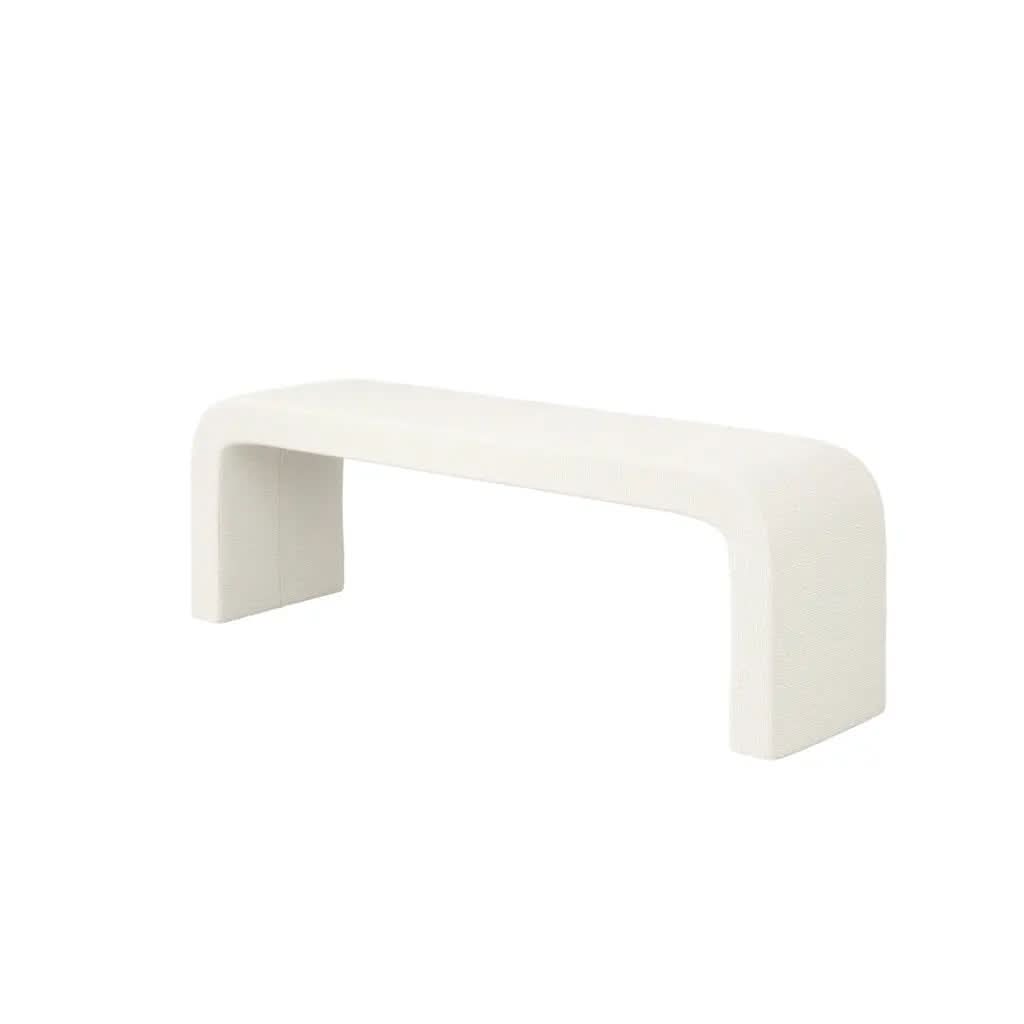 Ashford & Grey Ren Daisy Bench White   Nicholas John Interiors