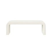 Ashford & Grey Ren Daisy Bench White   Nicholas John Interiors