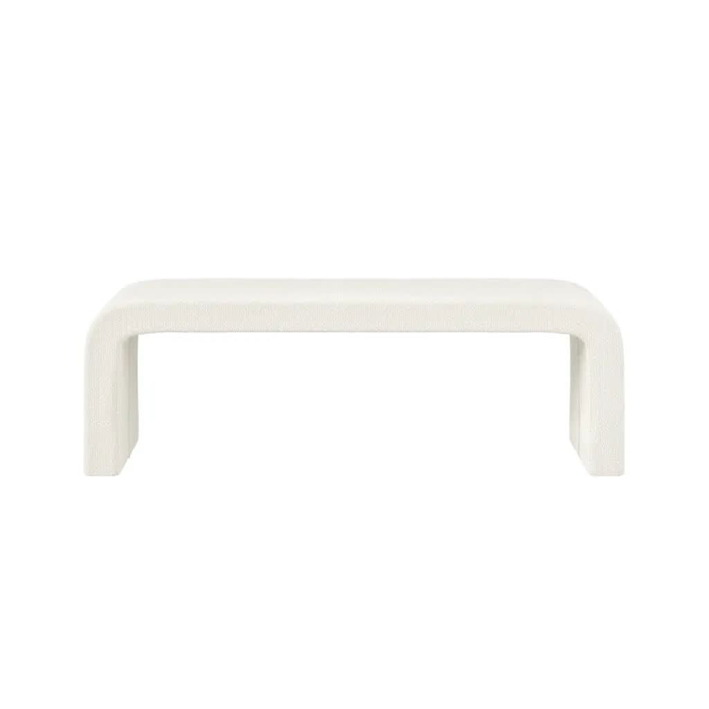 Ashford & Grey Ren Daisy Bench White   Nicholas John Interiors