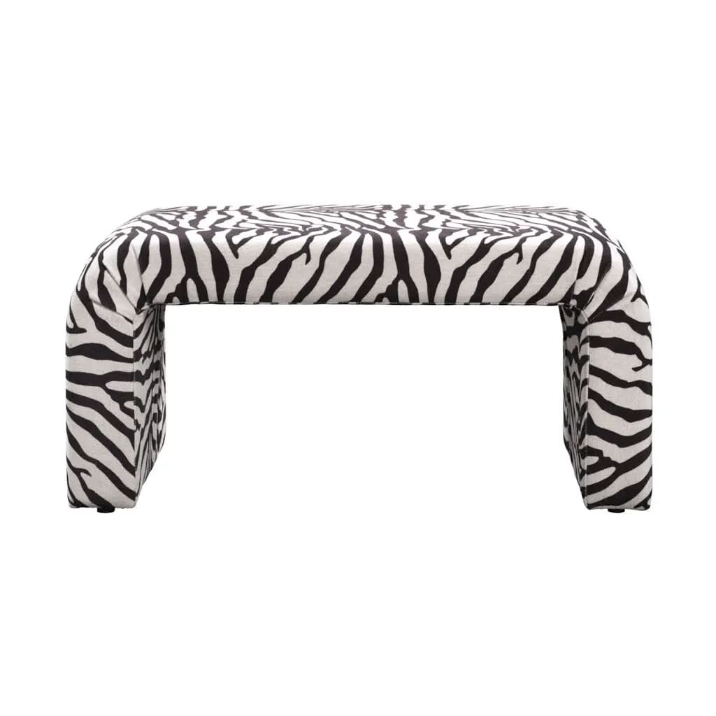 Ashford & Grey Rosa Zebra Bench   Nicholas John Interiors