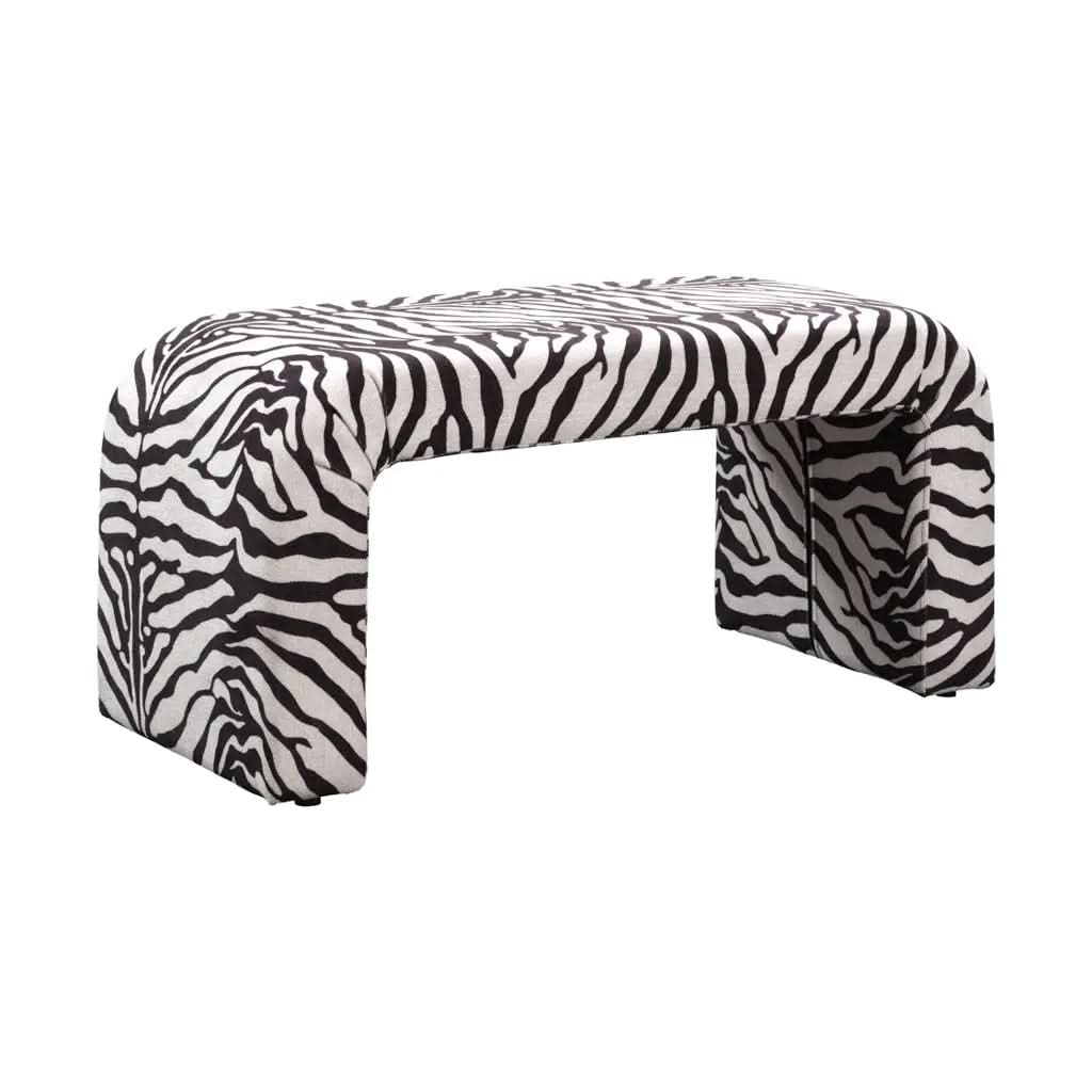 Ashford & Grey Rosa Zebra Bench   Nicholas John Interiors