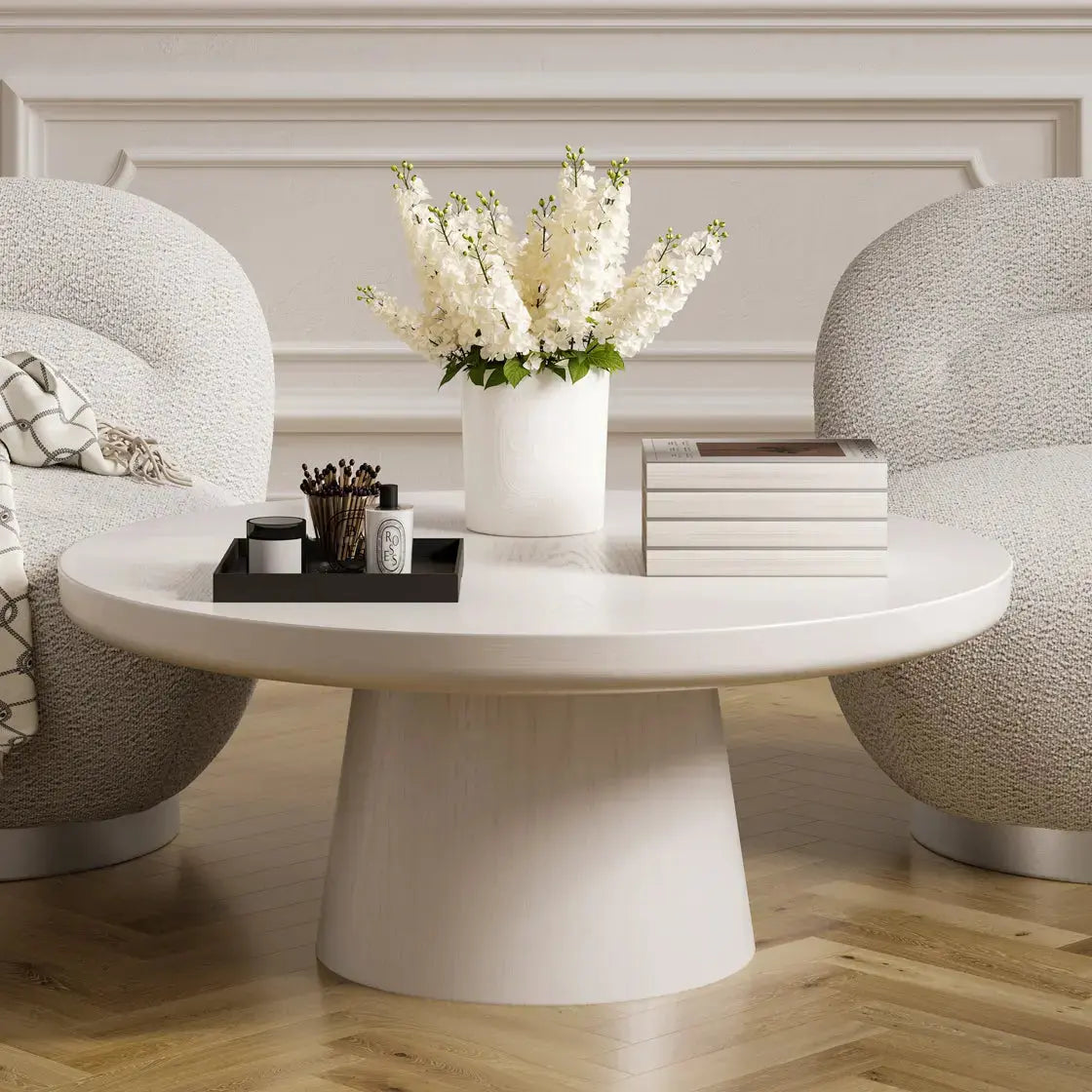 Ashford & Grey Rumi White Coffee Table   Nicholas John Interiors