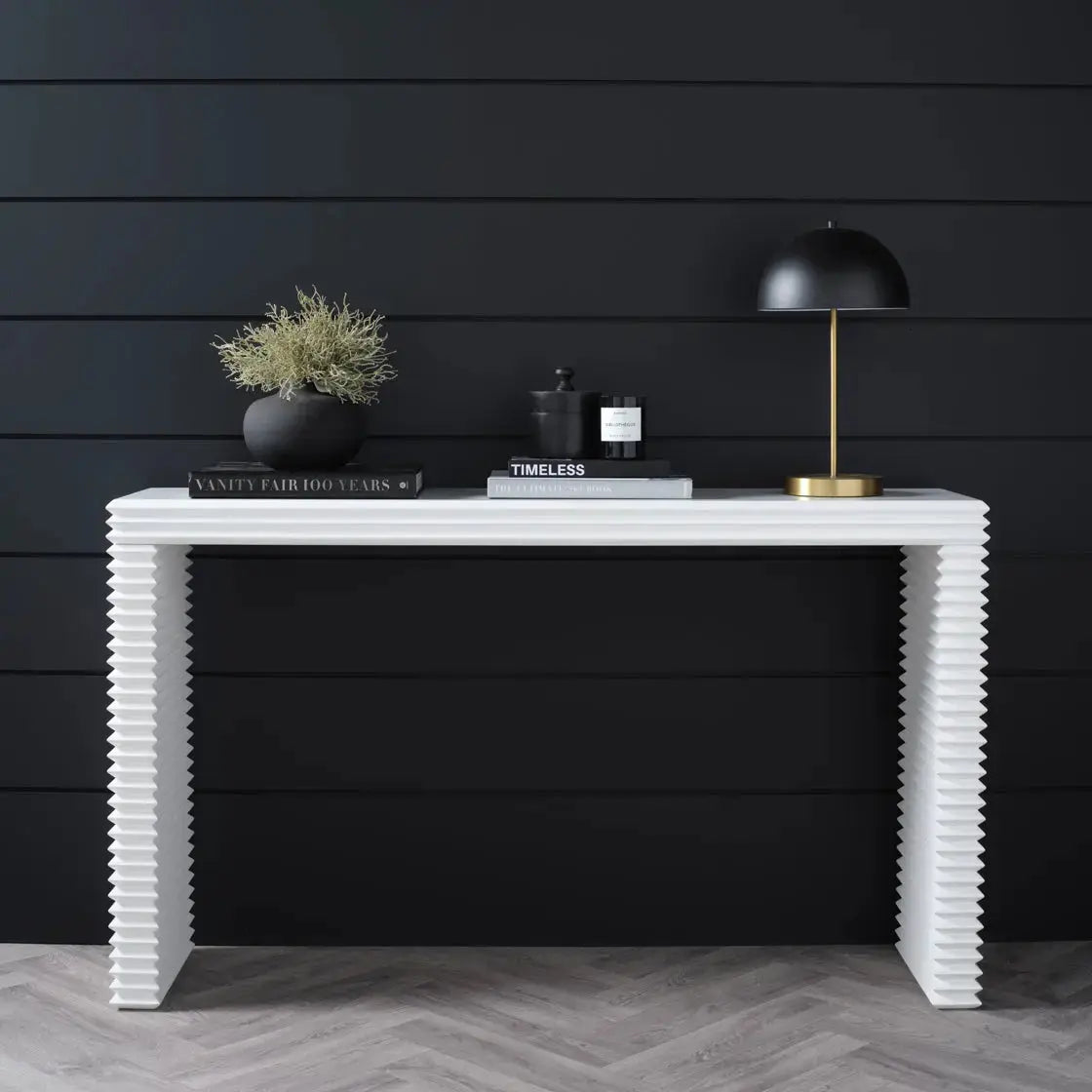 Ashford & Grey Zen White Console Table   Nicholas John Interiors