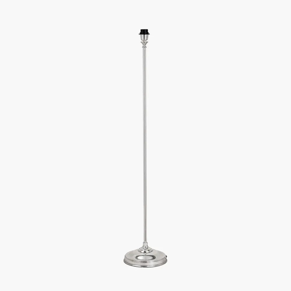 Auden Silver Metal Stick Floor Lamp Base  Nicholas John Interiors