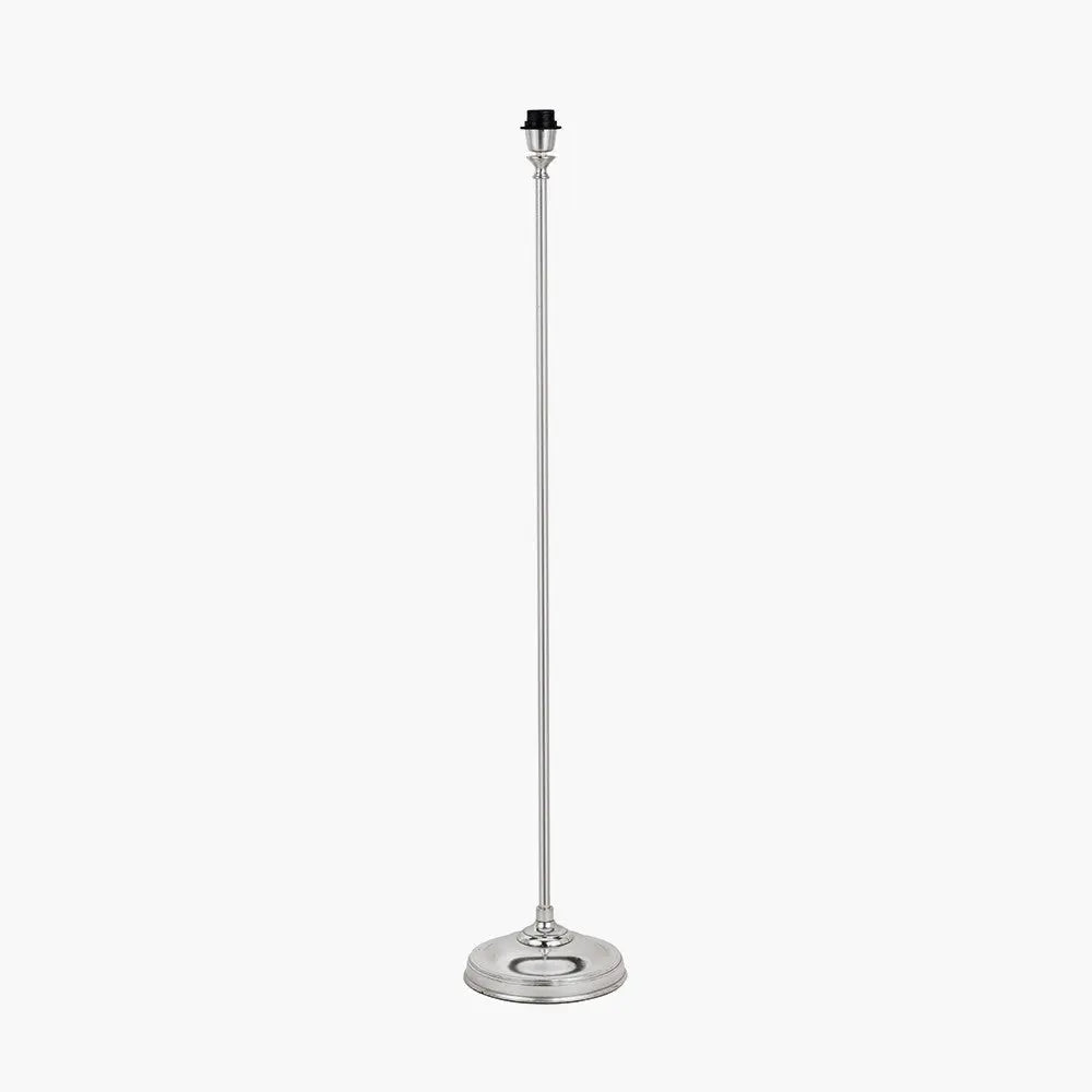 Auden Silver Metal Stick Floor Lamp Base  Nicholas John Interiors
