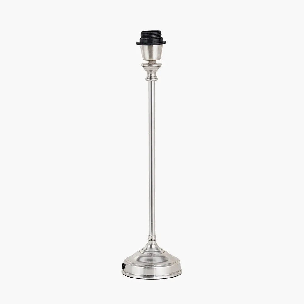 Auden Silver Metal Stick Table Lamp Base  Nicholas John Interiors