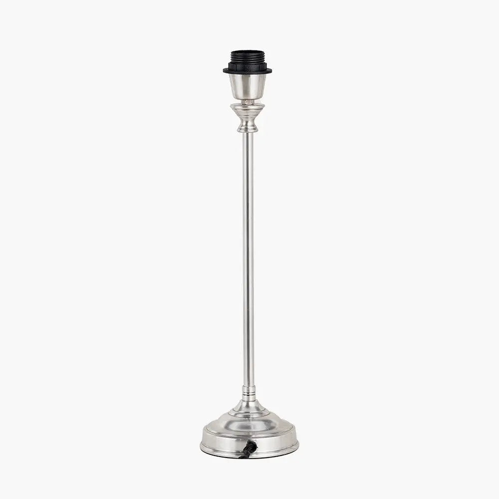 Auden Silver Metal Stick Table Lamp Base  Nicholas John Interiors