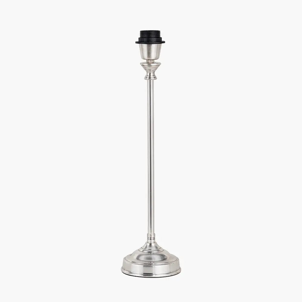 Auden Silver Metal Stick Table Lamp Base  Nicholas John Interiors