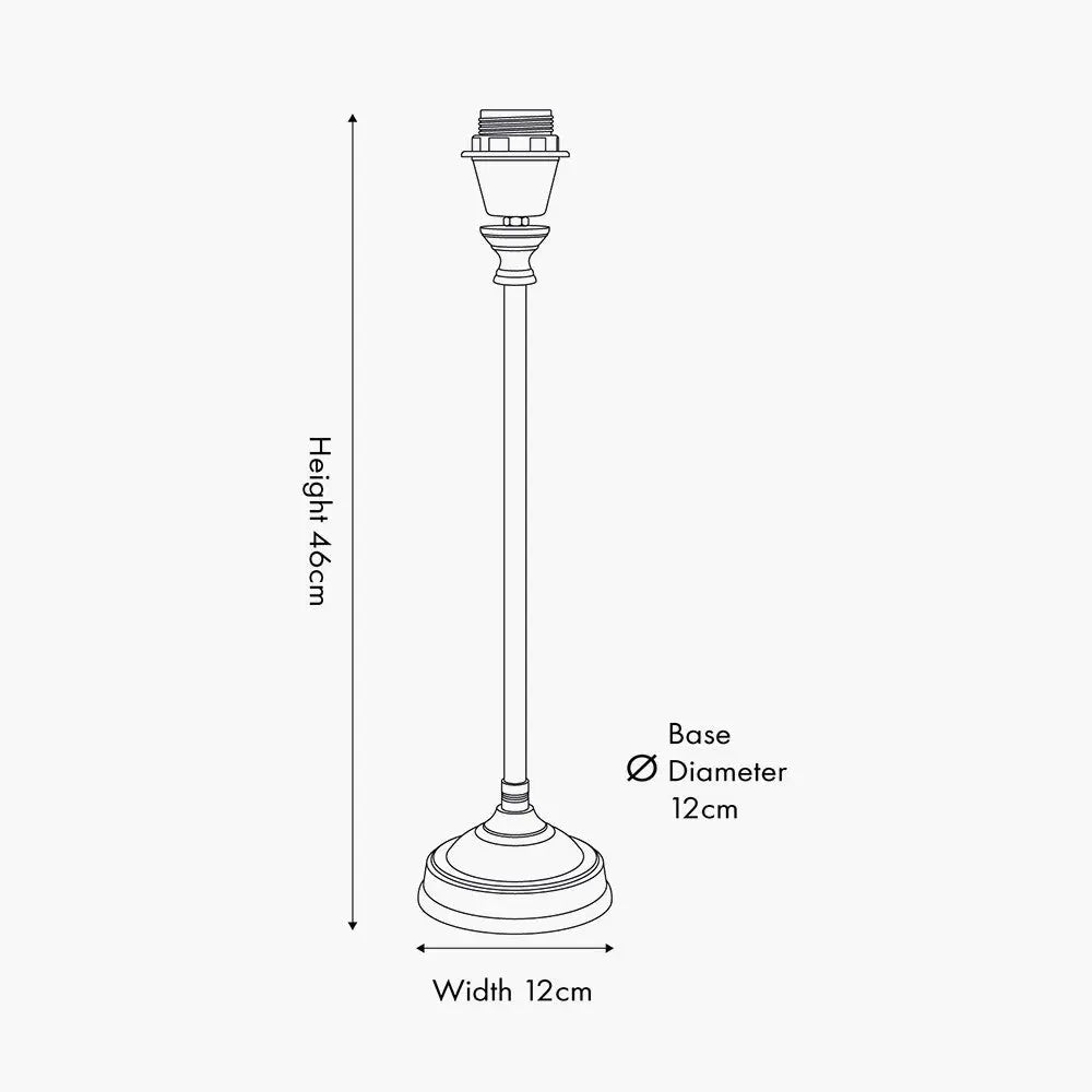 Auden Silver Metal Stick Table Lamp Base  Nicholas John Interiors