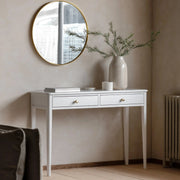 Austin 2 Drawer Console Table White   Nicholas John Interiors