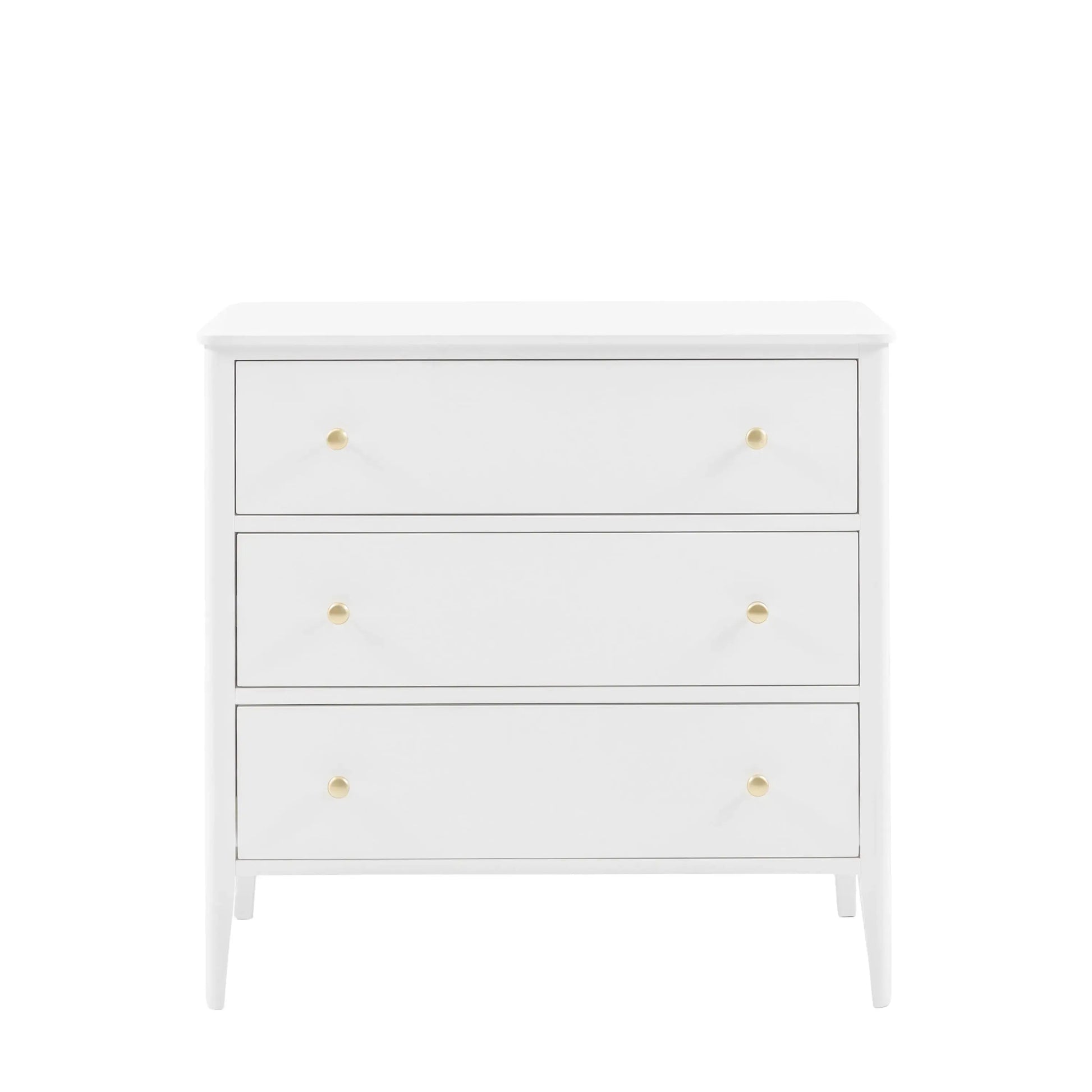 Austin 3 Drawer Chest White   Nicholas John Interiors