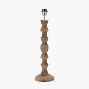 Ayra Natural Modernist Large Turned Wood Table Lamp Base  Nicholas John Interiors
