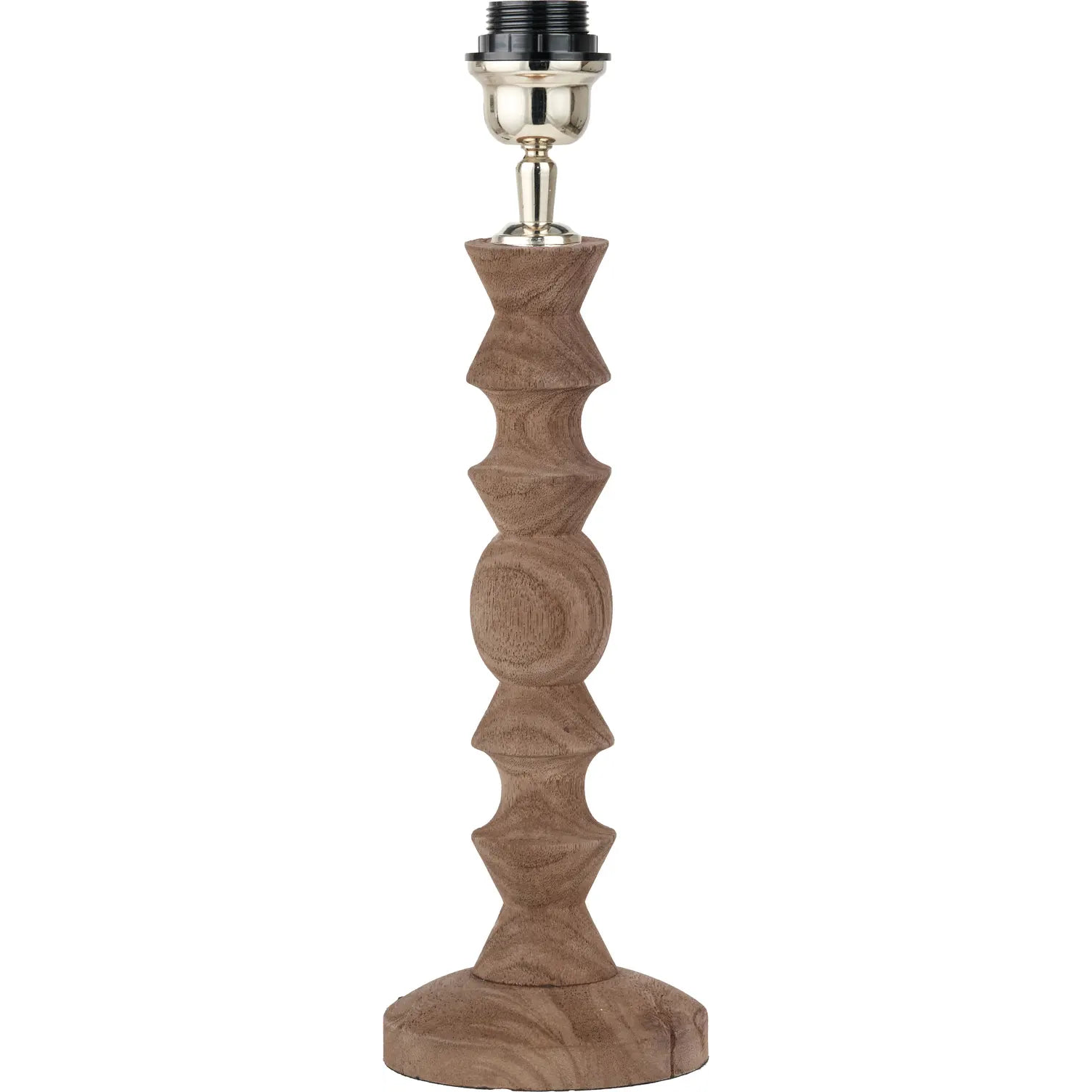 Ayra Natural Modernist Turned Wood Table Lamp Base