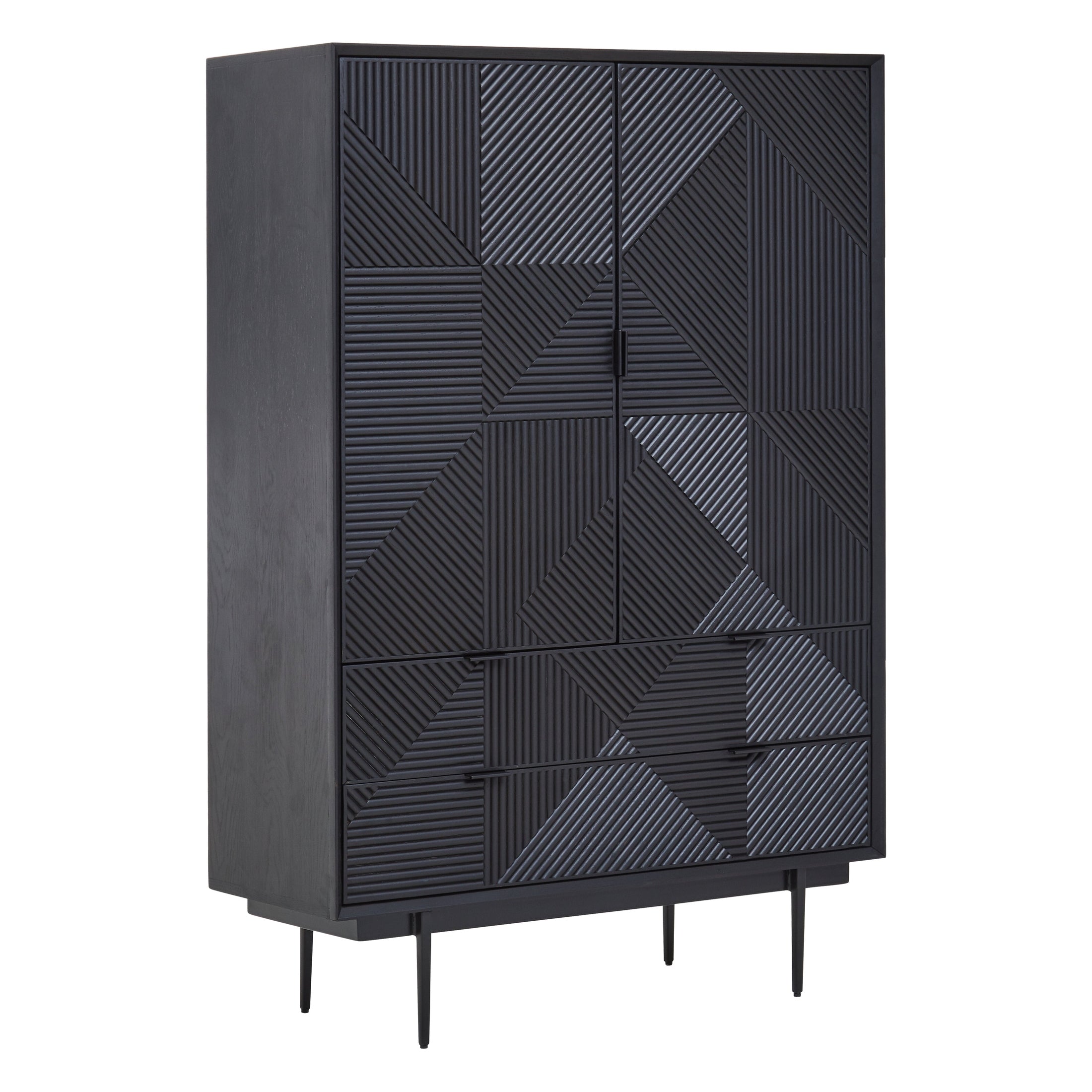 Azara Black Finish Cabinet  Nicholas John Interiors