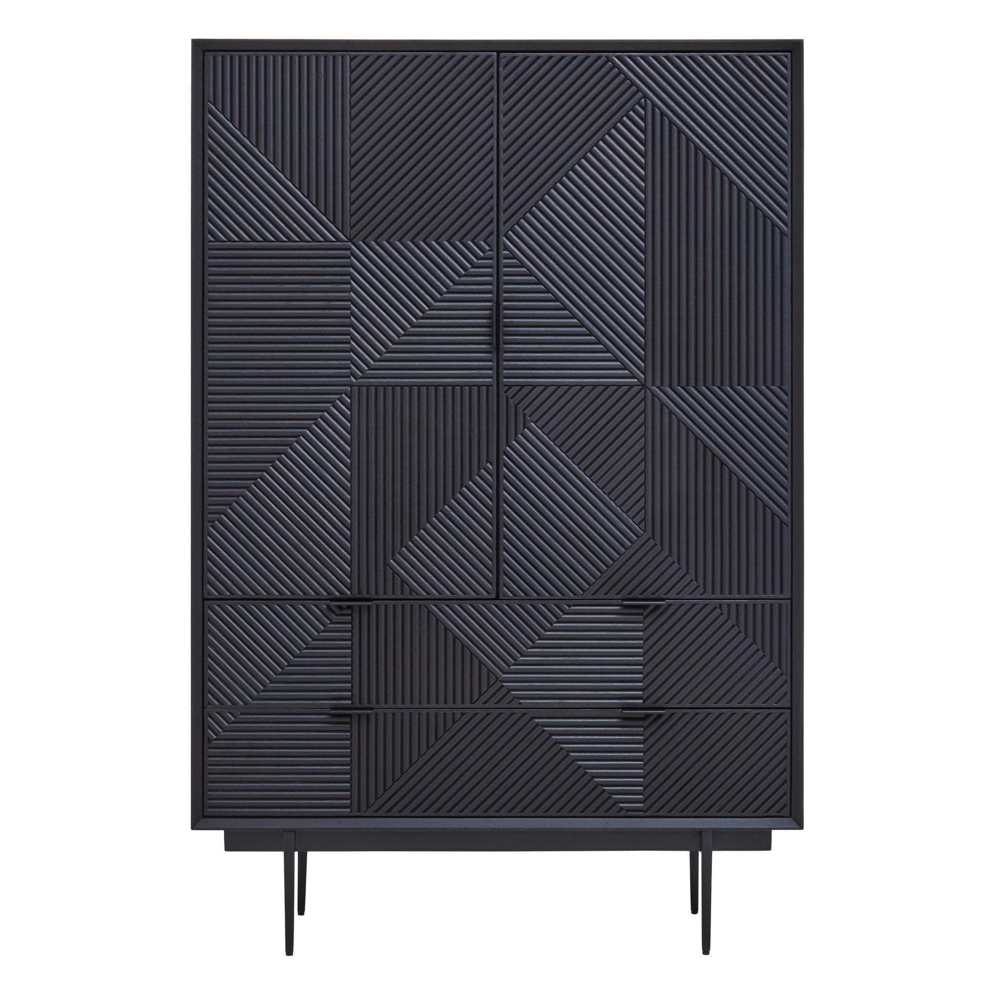 Azara Black Finish Cabinet  Nicholas John Interiors